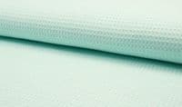 100% Cotton WAFFLE Honeycomb Pique Fabric Material - MINT
